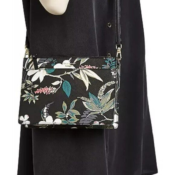 Kate Spade Cameron Street Botanical Clarice Leather Crossbody - Picture 1 of 12